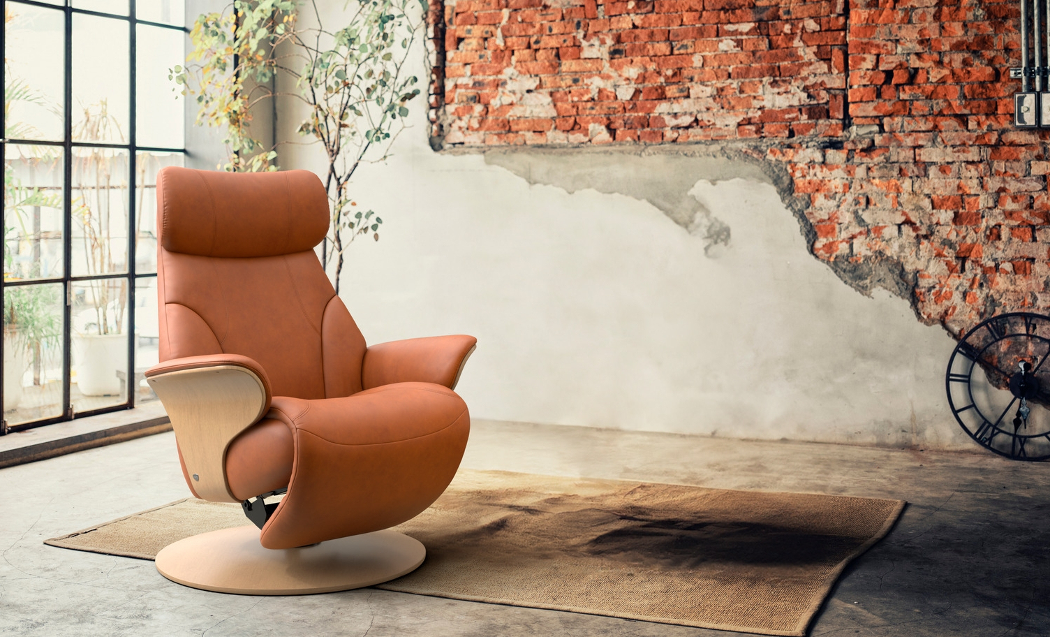 Stressless Adam M Disc Paloma New Cognac Oak 1