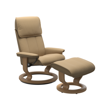 Stressless Admiral (Medium) Classic Chair and Stool